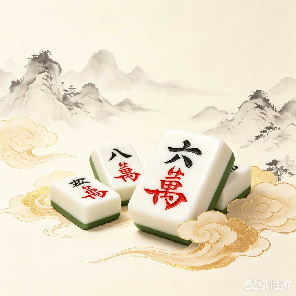 deep print mahjong set